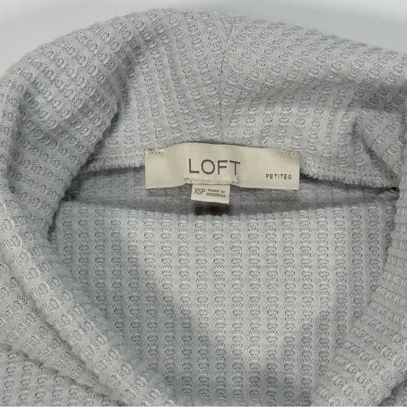 Loft Lou & Grey Brushed Wafflestitch Cowl Tunic Top XSP XS Petite Sweater Shirt - Picture 3 of 5